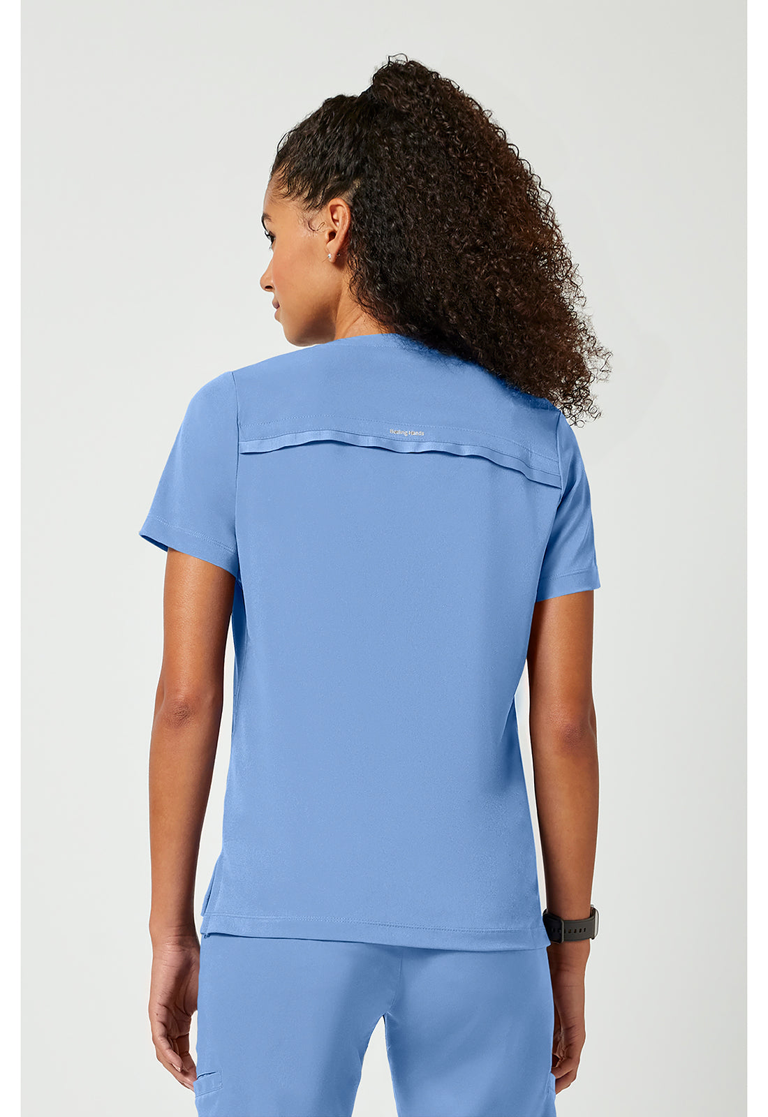 HH Works HH653 Women's 3-Pocket V-Neck Scrub Top Ciel Blue