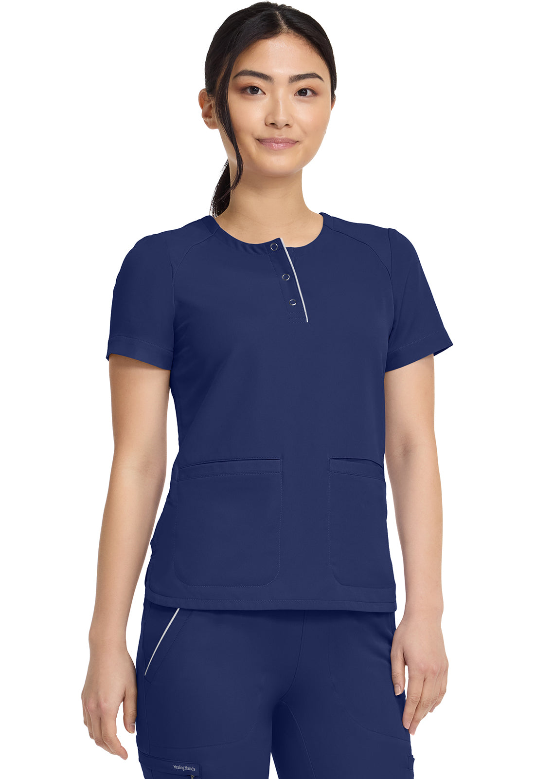 HH 360 HH702 Women's Crew Neck Scrub Top Navy