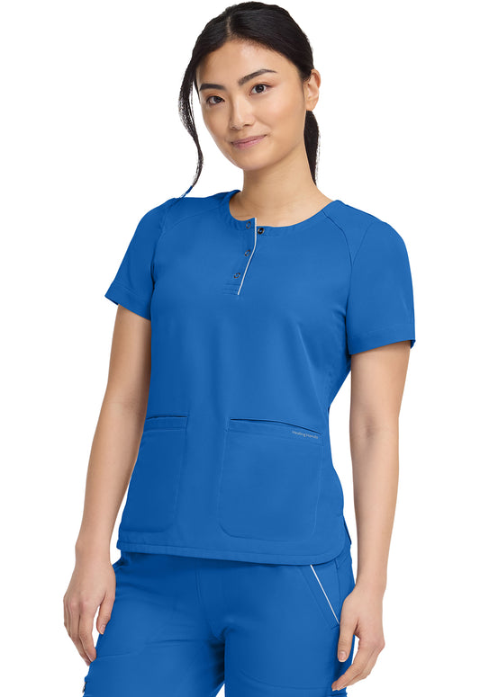HH360 HH702 Women's Crew Neck Scrub Top Royal