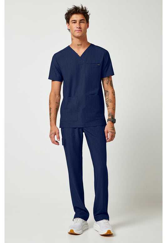 Quest HH753 Men's V-Neck Scrub Top Navy
