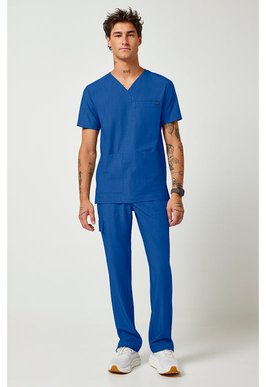 Quest HH753 Men's V-Neck Scrub Top Royal
