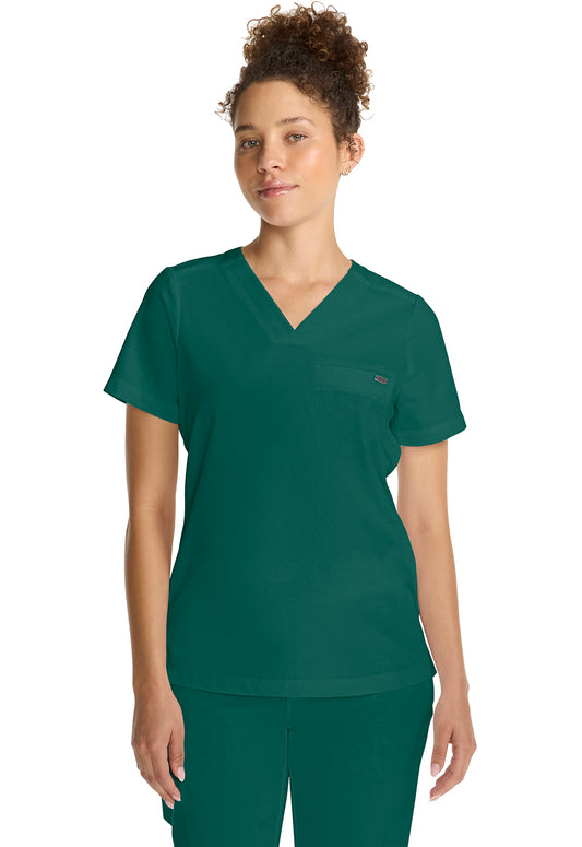 Quest HH755 Women's Tuck-in V-Neck Scrub Top Hunter