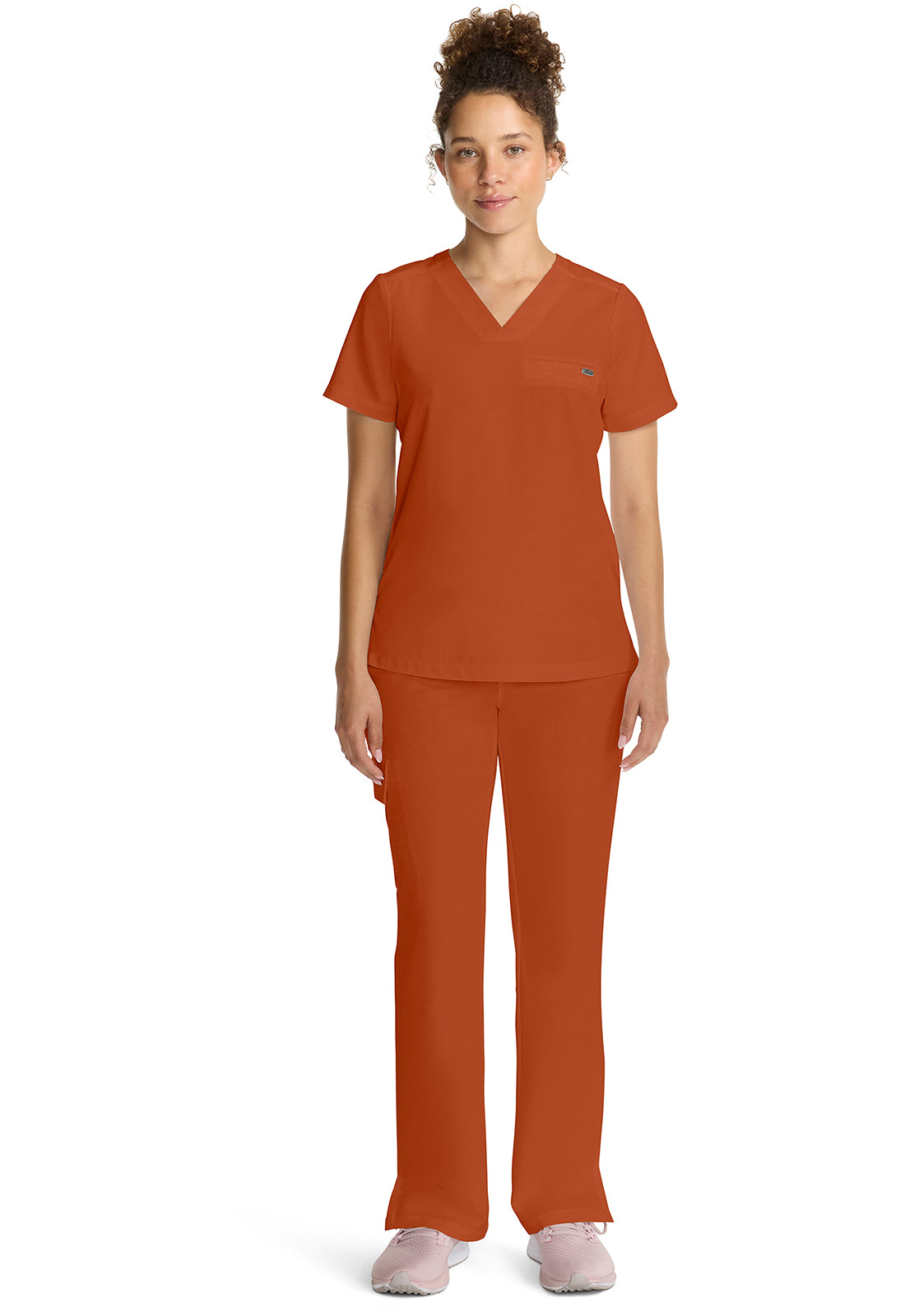 Quest HH755 Women's Tuck-in V-Neck Scrub Top Warm Sunrise
