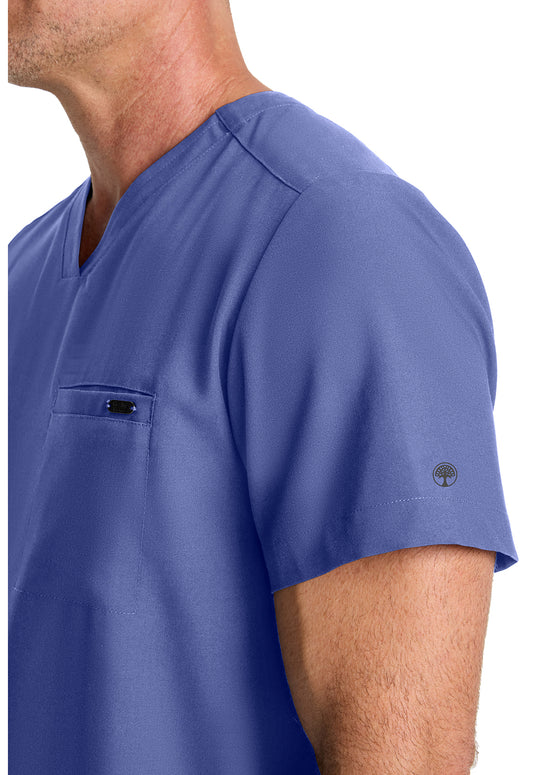 Quest HH758 Men's 1-Pocket V-Neck Scrub Top Ceil