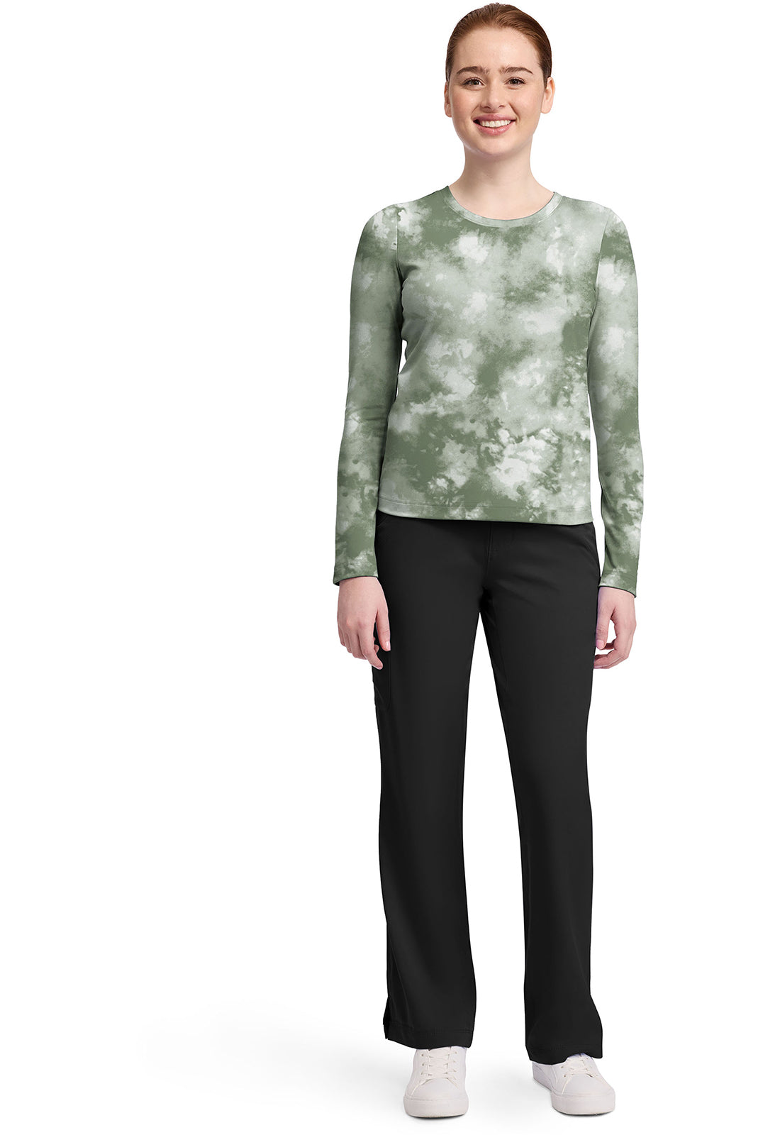 Knits HH816 Women's Melissa Tee Tie Dye Olive