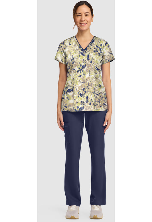 Prints HH910 Women's Amanda Scrub Top Orchid Rain