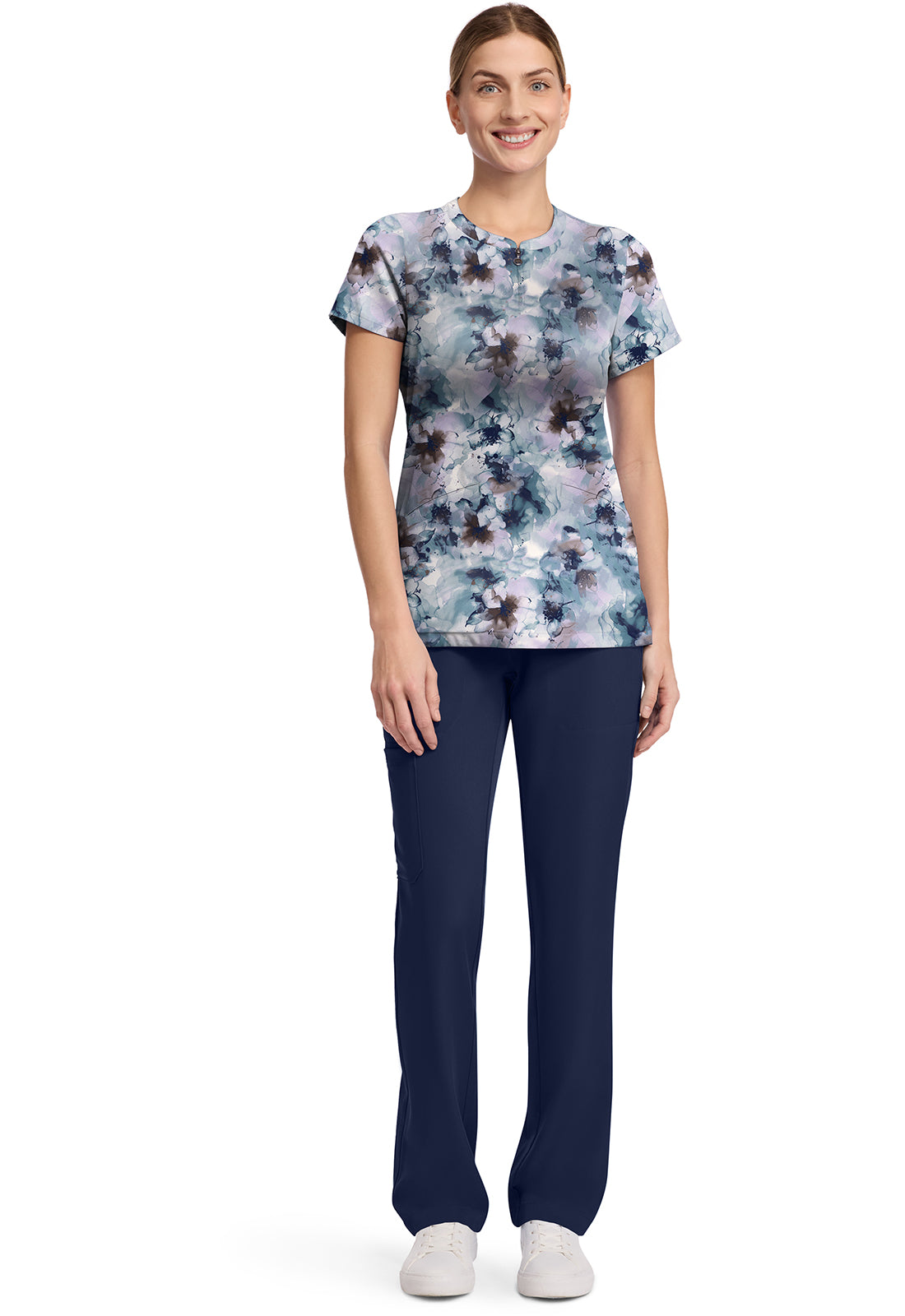 HH Prints HH911 Women's Ivy Scrub Top Underwater Blooms