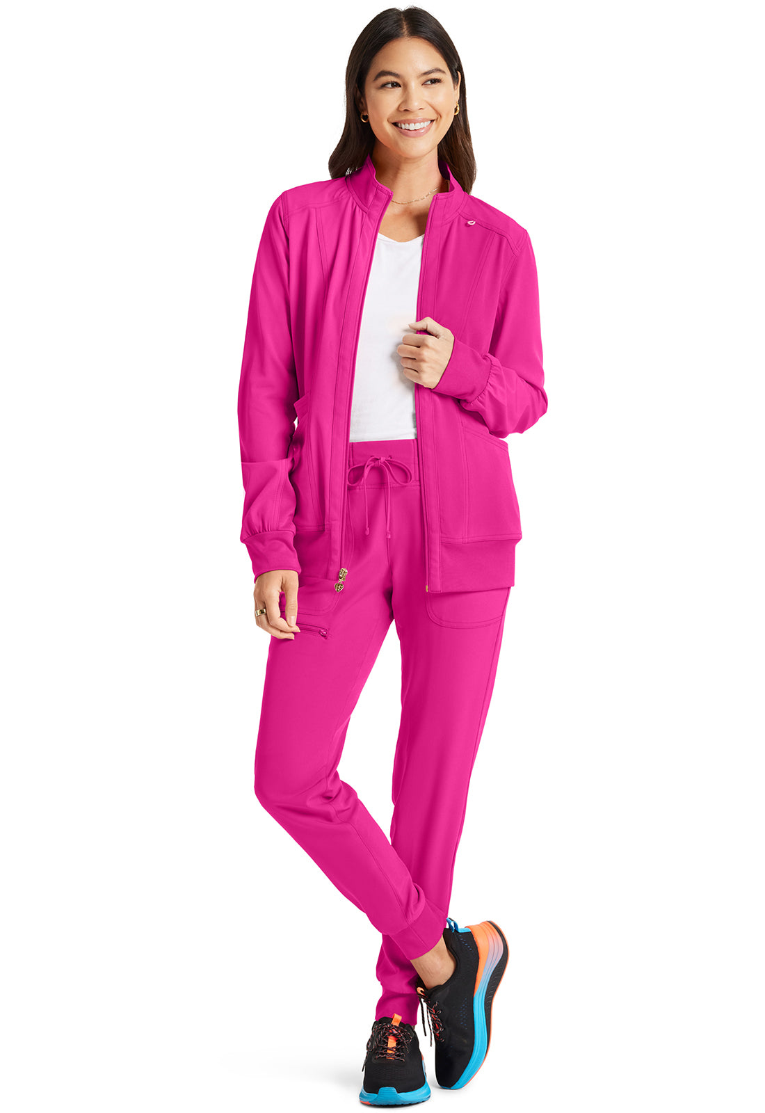 Break on Through HS347 Zip Front Jacket Flamingo