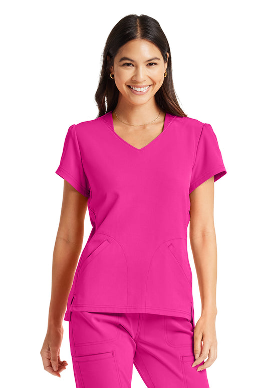 Break on Through HS647 V-Neck Top Flamingo