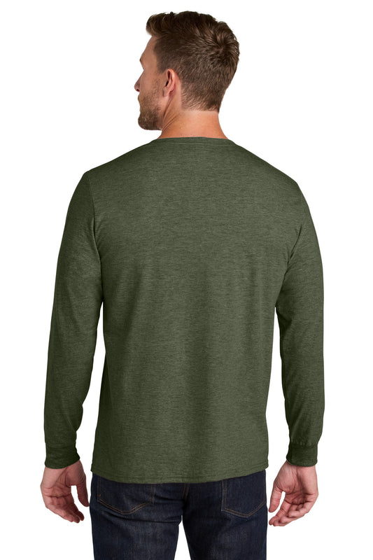 Jerzees Ultimate Unisex Ring Spun Long Sleeve T-Shirt IC46L Military Green Heather
