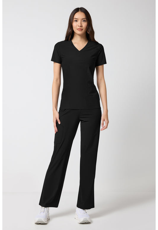 Pursuit IN00033 Women's V-Neck Top Black