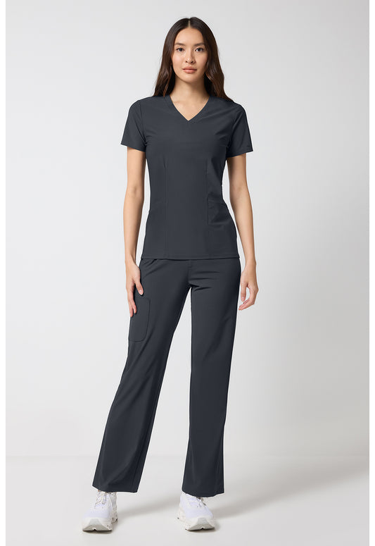 Pursuit IN00033 Women's V-Neck Top Pewter