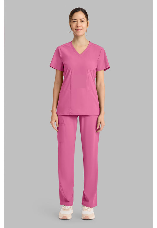 Pursuit IN00033 Women's V-Neck Scrub Top Tropical Pink