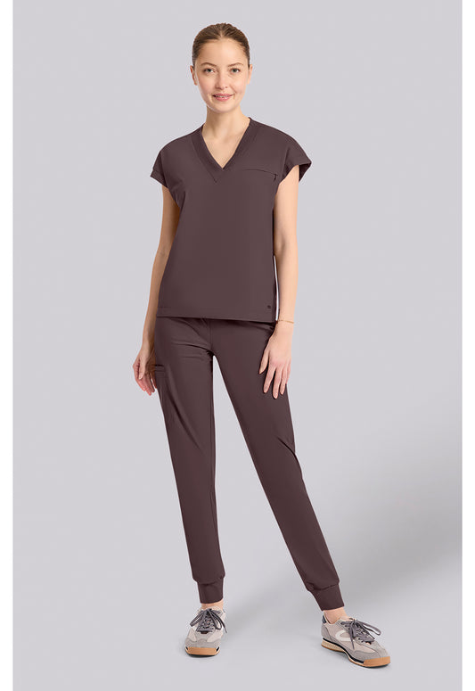 Pursuit IN00034 Women's Dolman V-Neck Scrub Top Walnut Roast