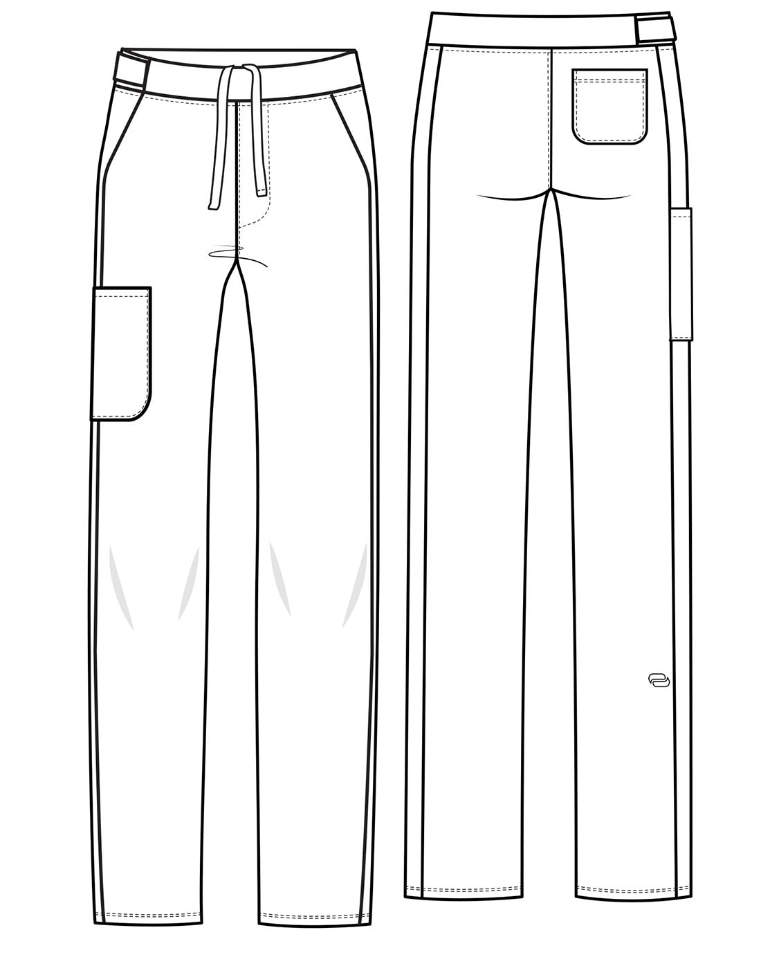 Pursuit IN023A Women's 4-Pocket Straight Leg Pants Cherry Pop