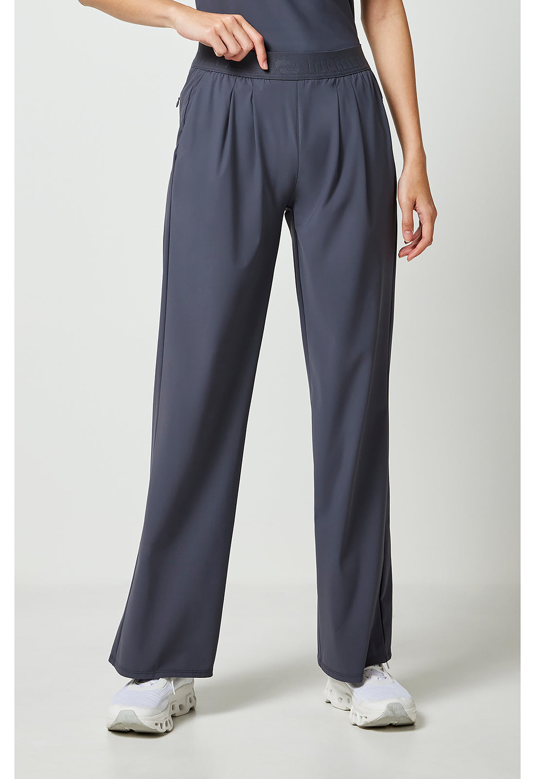 Pursuit IN025A Women's 3-Pocket Wide Leg Scrub Pants Pewter