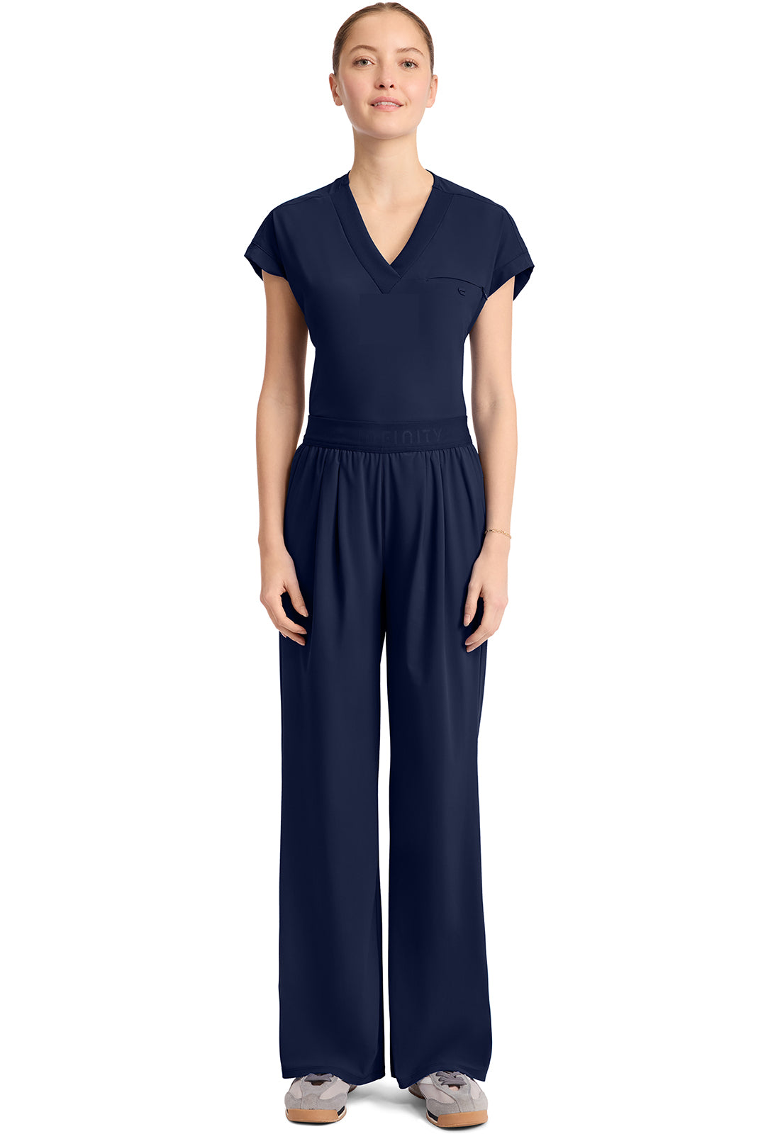Pursuit IN025A Women's 3-Pocket Wide Leg Pants Navy