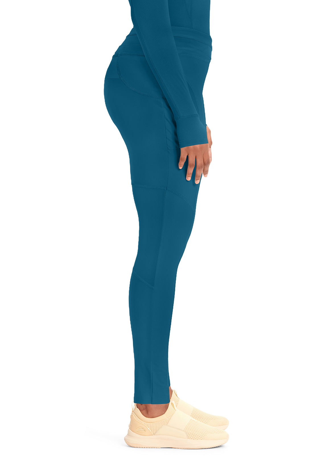 Kinetic IN106A Knit Natural Rise Legging Caribbean Blue Image