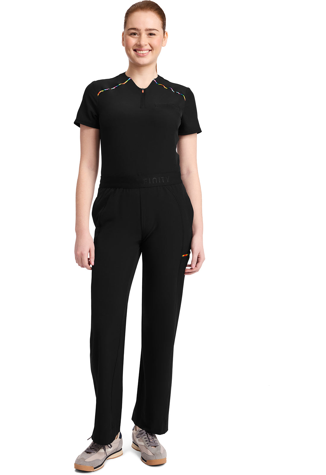 GNR8 Pride IN211A Women's Fit 5-Pocket Wide Leg Pants Black