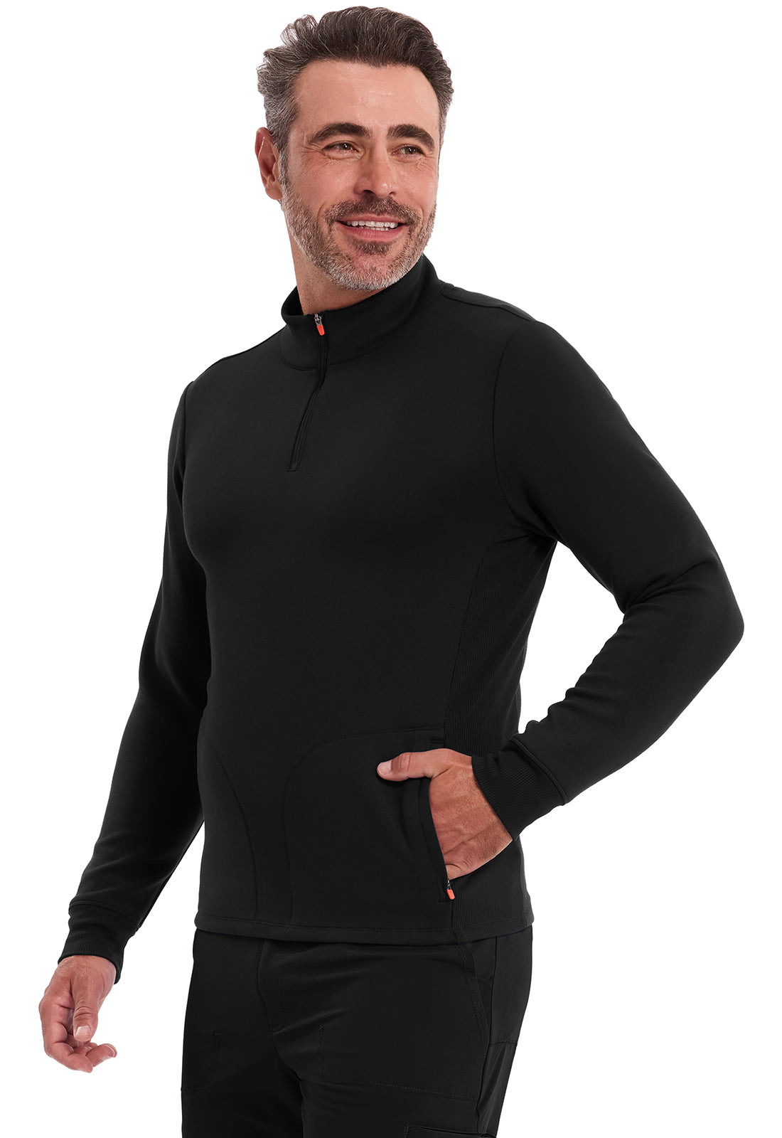 Infinity IN302 Men's Mock Neck Jacket Black