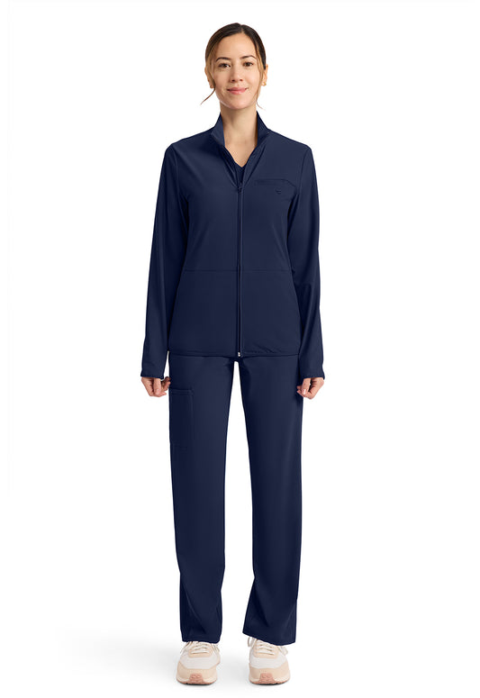 Pursuit IN525A Women's 3-Pocket Warm-up Jacket Navy