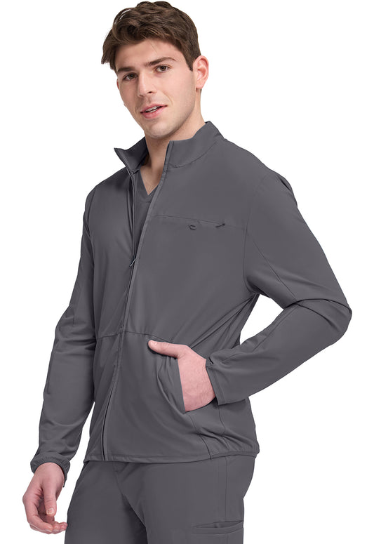 Pursuit IN527A Men's 3-Pocket Warm-up Jacket Pewter
