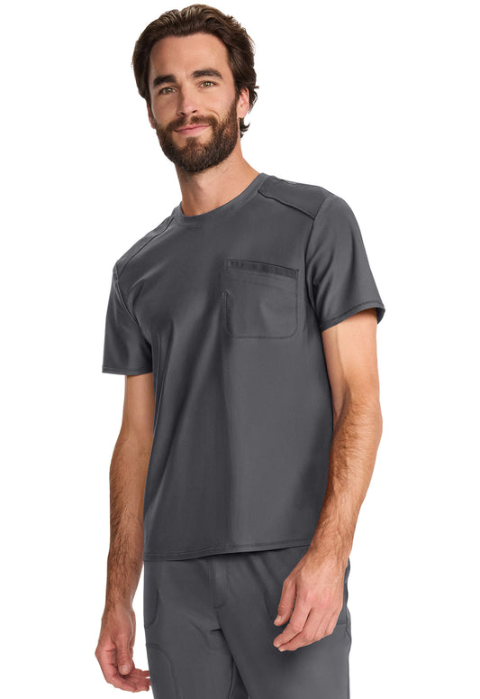 GNR8 Kinetic IN626A Men's Tuck-in Crew Neck Top Pewter