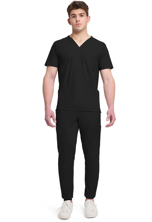 Pursuit IN651A Men's 3 Pocket V-Neck Scrub Top Black