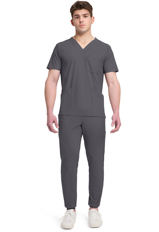 Pursuit IN651A Men's 3 Pocket V-Neck Scrub Top Pewter