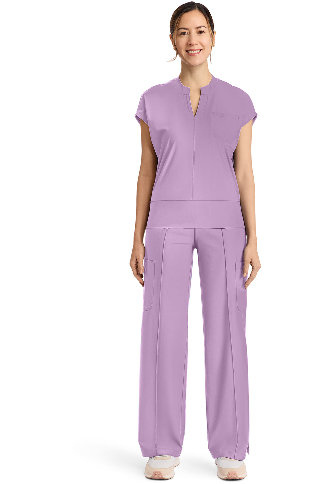 Kinetic IN655A Dolman V-Neck Top Livewire Lilac