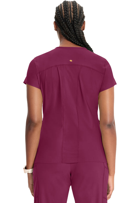 Kinetic IN706A Knit V-Neck Top Wine