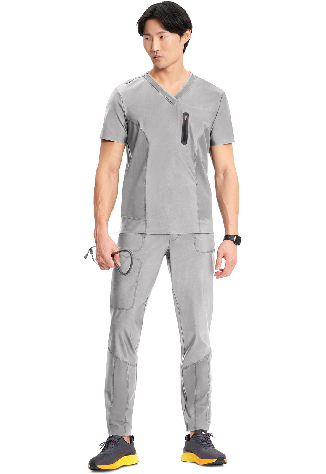 GNR8 Kinetic IN823A Men's Knit V-Neck Top Vapor