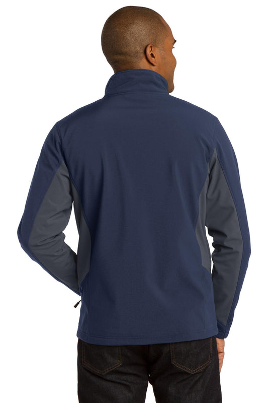 Port Authority Core Colorblock Soft Shell Jacket. J318 Dress Blue Navy/ Battleship Grey