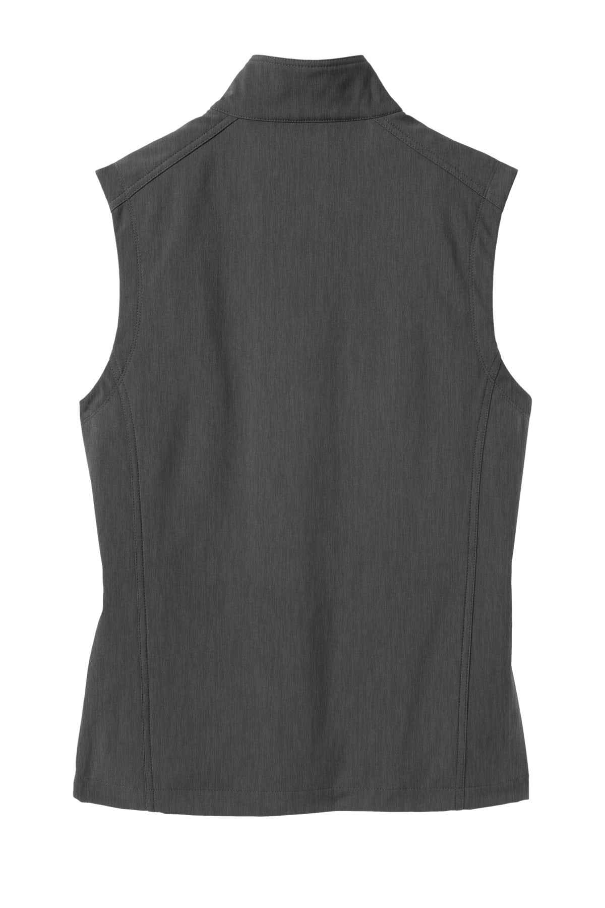 Port Authority Core Soft Shell Vest. J325 Black Charcoal Heather