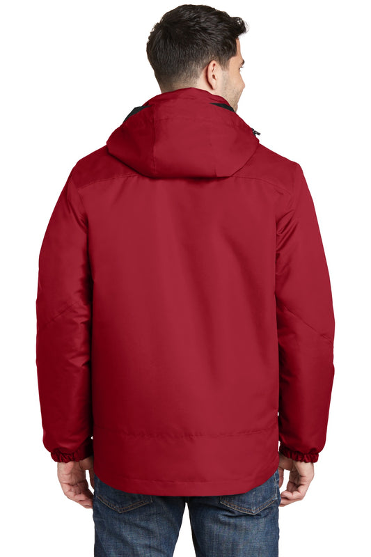 Port Authority Vortex Waterproof 3-in-1 Jacket. J332 Rich Red/ Black