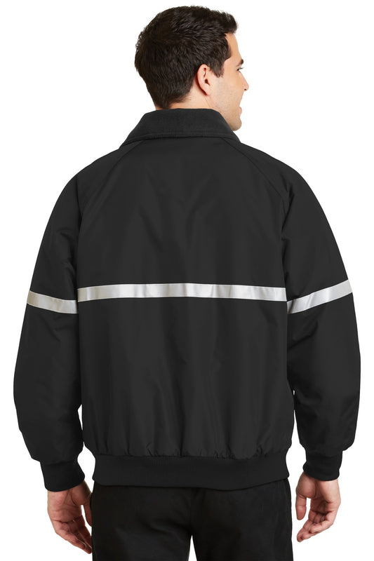 Port Authority Challenger Jacket with Reflective Taping J754R True Black/ True Black/ Reflective