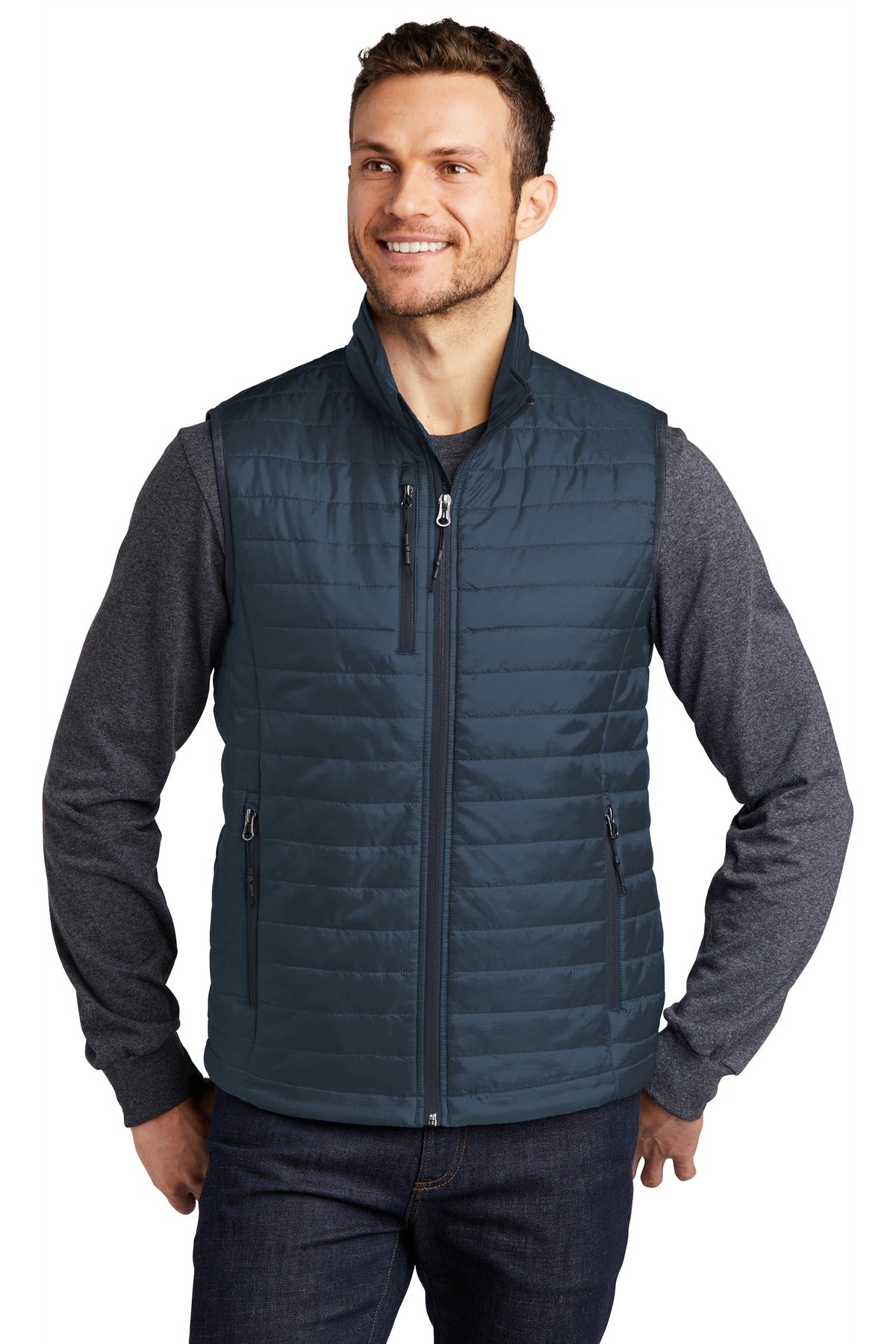 Port Authority Packable Puffy Vest J851 Regatta Blue/ River Blue Navy