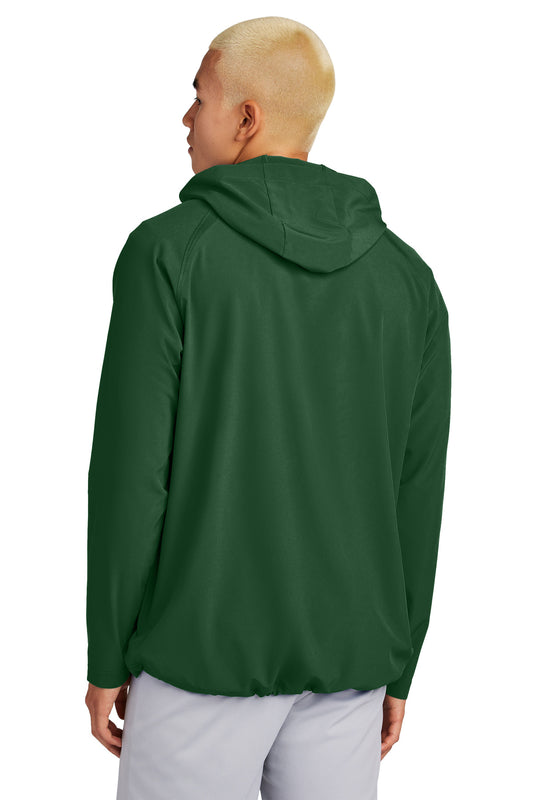 Sport-Tek Repeat 1/2-Zip Long Sleeve Hooded Jacket JST488 Forest Green