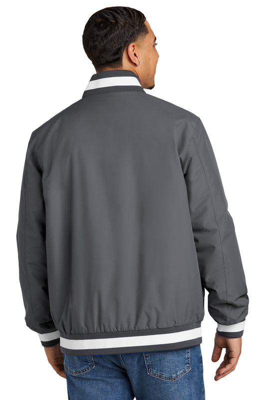 Sport-Tek Insulated Varsity Jacket JST58 Graphite