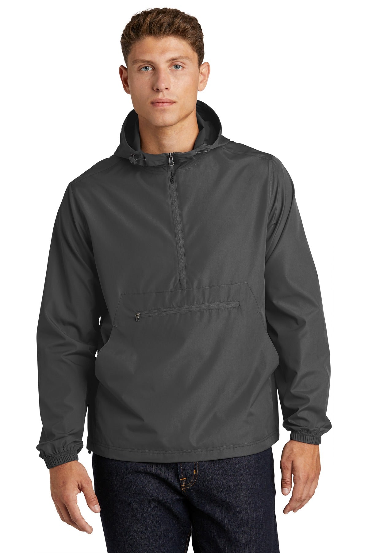 Sport-Tek Packable Anorak. JST66 Graphite