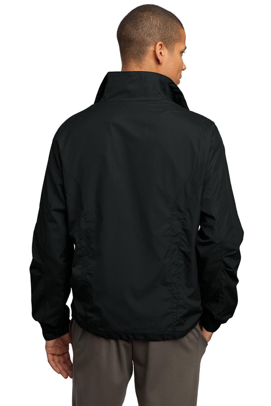 Sport-Tek Full-Zip Wind Jacket. JST70 Black