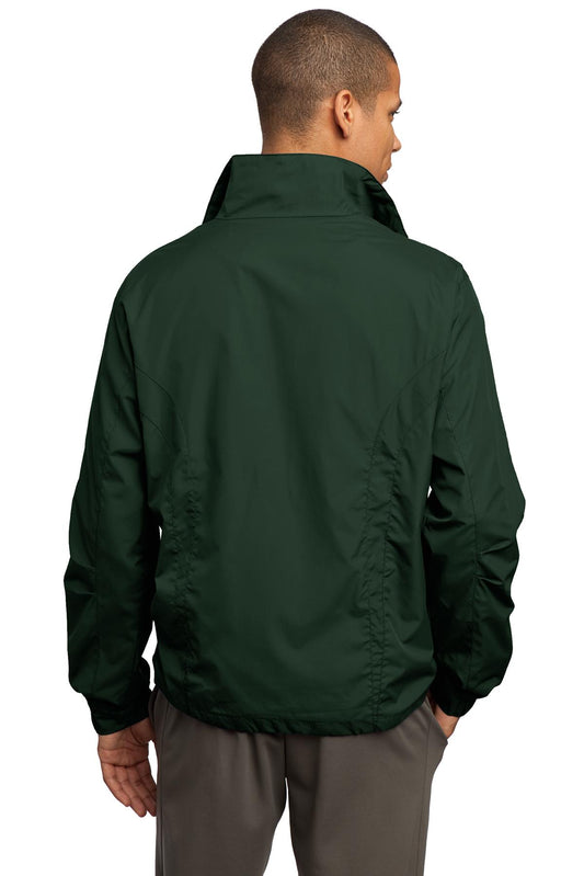 Sport-Tek Full-Zip Wind Jacket. JST70 Forest Green