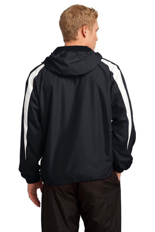 Sport-Tek Fleece-Lined Colorblock Jacket. JST81 Black/ White
