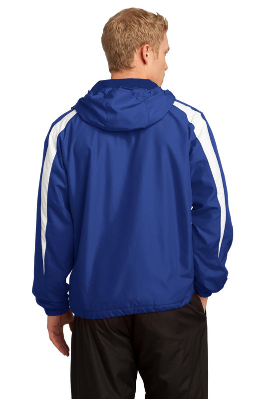 Sport-Tek Fleece-Lined Colorblock Jacket. JST81 True Royal/ White
