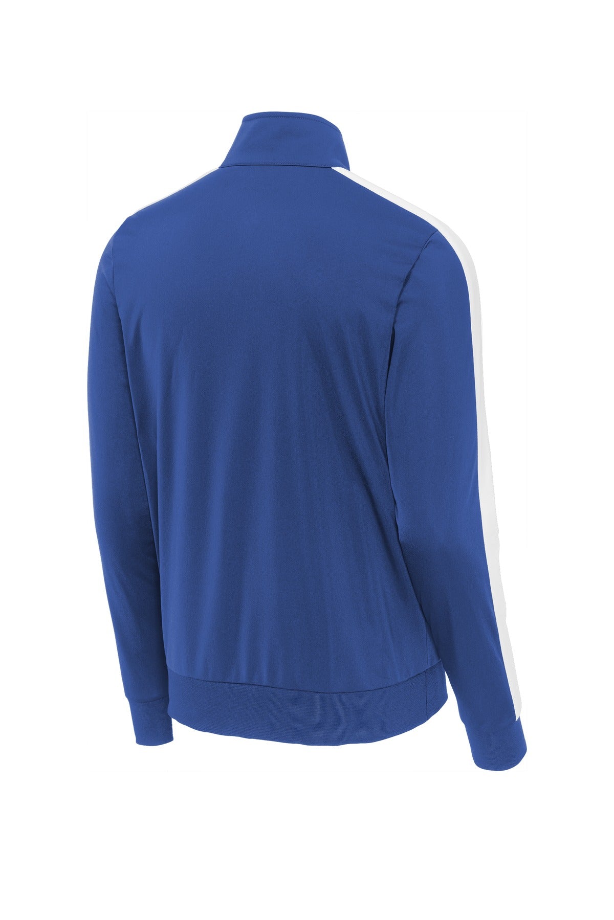 Sport-Tek Tricot Sleeve Stripe Track Jacket. JST94 True Royal/ White