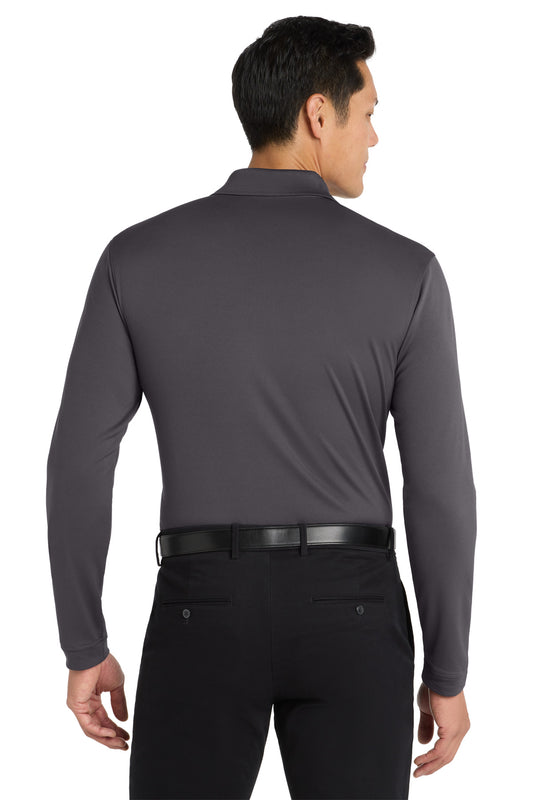 Port Authority Dry Zone UV Micro-Mesh Long Sleeve Polo K110LS Graphite