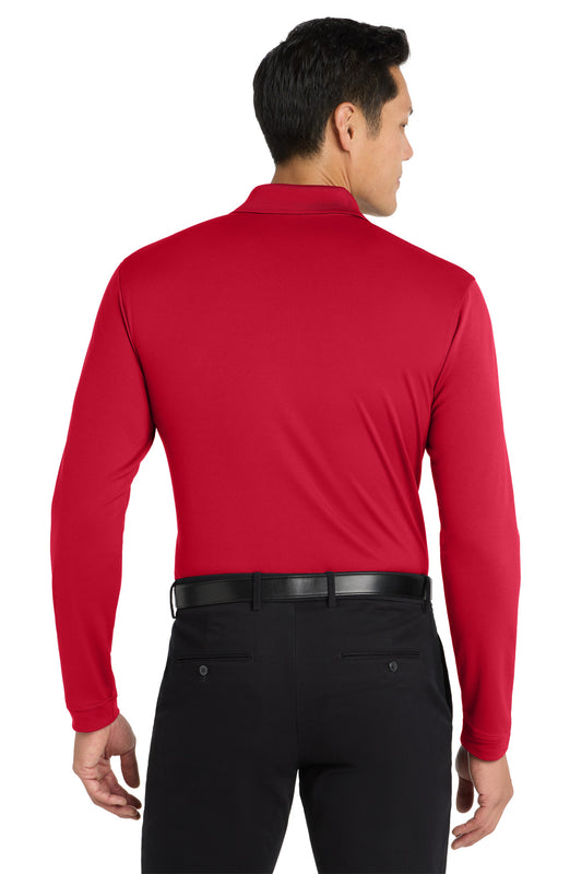 Port Authority Dry Zone UV Micro-Mesh Long Sleeve Polo K110LS Rich Red