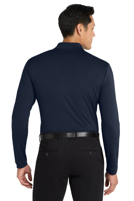 Port Authority Dry Zone UV Micro-Mesh Long Sleeve Polo K110LS River Blue Navy