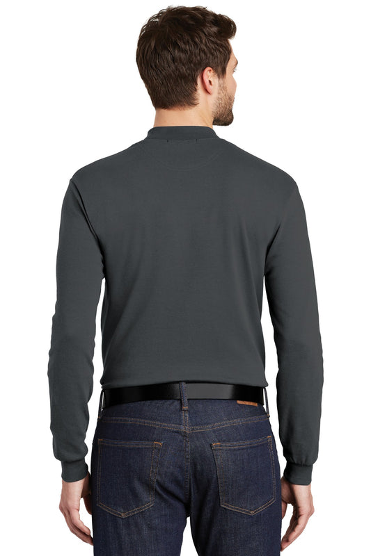 Port Authority Interlock Knit Mock Turtleneck. K321 Steel Grey