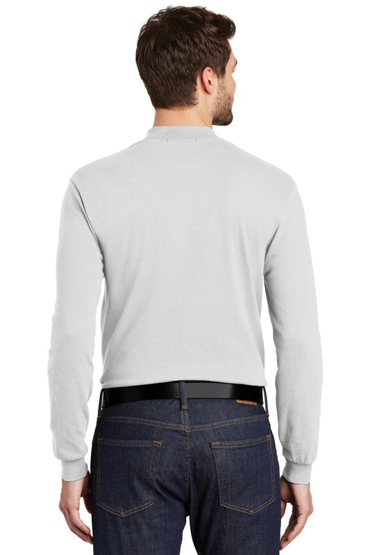 Port Authority Interlock Knit Mock Turtleneck. K321 White